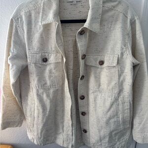Madewell Speckled Cream Shirt Jacket